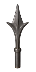 TF23 wrought iron rail head