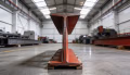 Red-oxide primed universal steel beam at Titan Forge's steel fabrication workshop