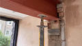Primed residential steel beams installed during internal remodelling